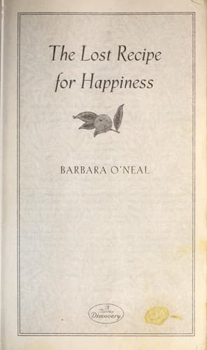 Cover of The Lost Recipe for Happiness by Barbara Samuel
