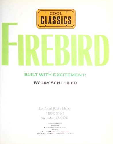 Cover of Firebird by Jay Schleifer