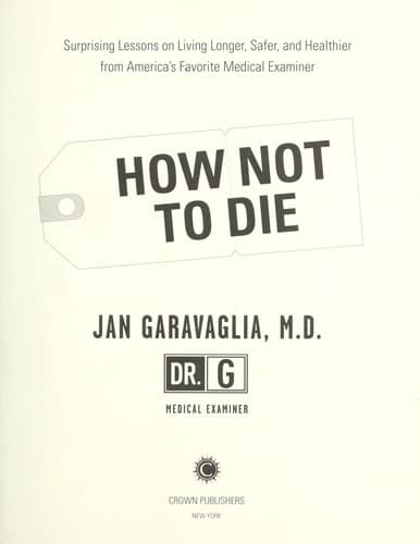 Cover of How not to die by Jan Garavaglia