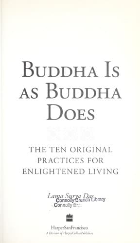 Cover of Buddha Is as Buddha Does by Surya Das