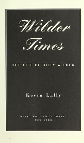 Cover of Wilder times by Kevin Lally