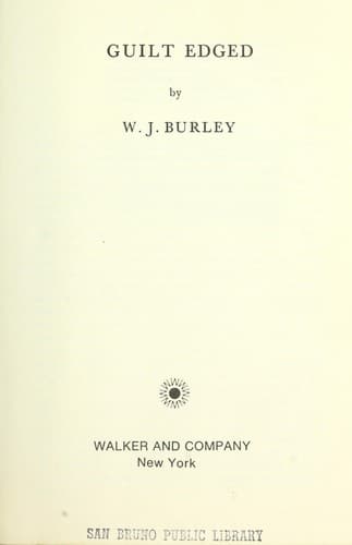 Cover of Guilt Edged by W. J. Burley