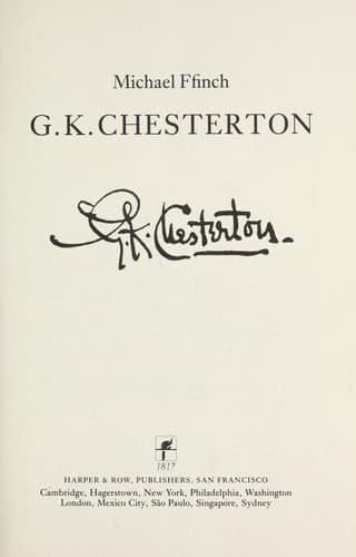 Cover of G.K. Chesterton by Michael Ffinch