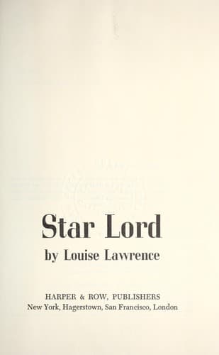 Cover of Star Lord by Louise Lawrence