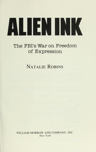 Cover of Alien ink by Natalie S. Robins