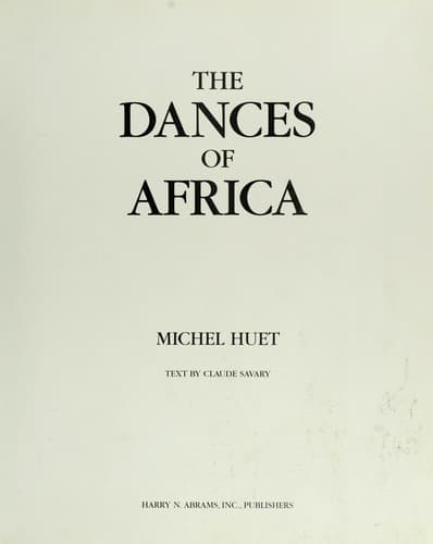Cover of The dances of Africa by Huet, Michel