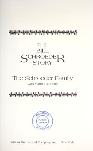 Cover of The Bill Schroeder story by Martha Barnette