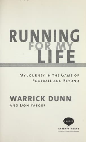 Cover of Running for my life by Warrick Dunn