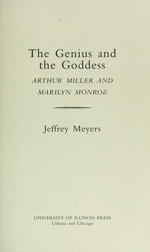 Cover of The genius and the goddess by Jeffrey Meyers