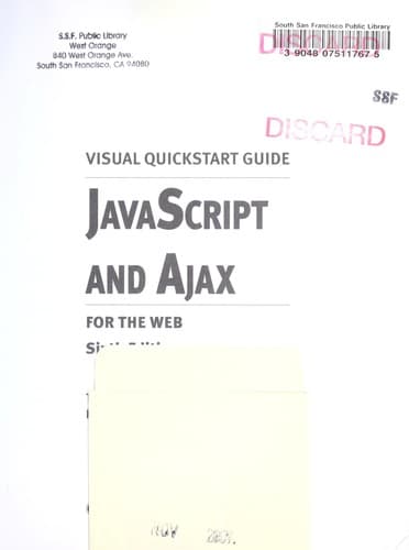 Cover of JavaScript and Ajax for the Web by Tom Negrino