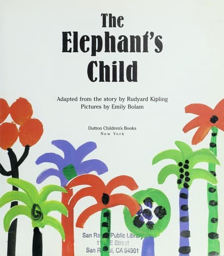 Cover of The elephant's child by Emily Bolam