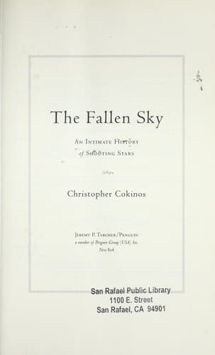 Cover of The fallen sky by Christopher Cokinos