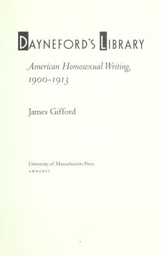Cover of Dayneford's Library by James Gifford