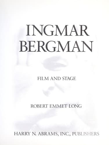Cover of Ingmar Bergman by Robert Emmet Long