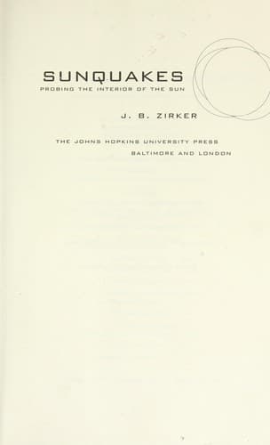 Cover of Sunquakes by Jack B. Zirker