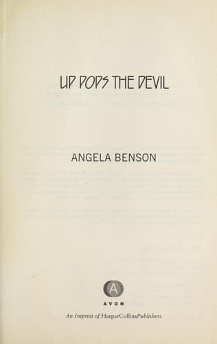 Cover of Up Pops The Devil by Angela Benson