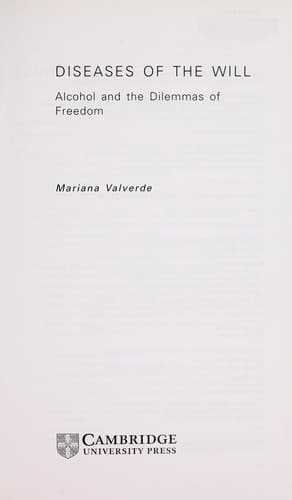 Cover of Diseases of the will by Mariana Valverde