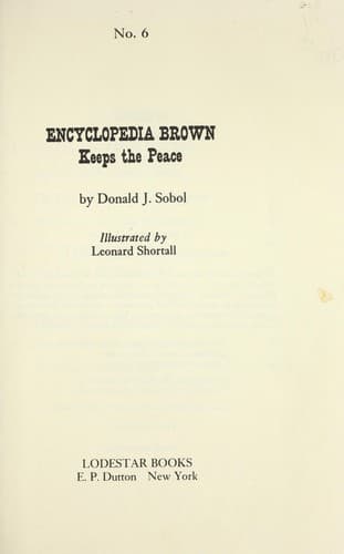 Cover of Encyclopedia Brown Keeps the Peace by Donald J. Sobol