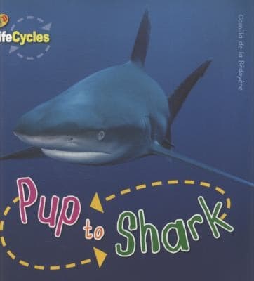 Cover of Pup to shark by Camilla De la Bédoyère
