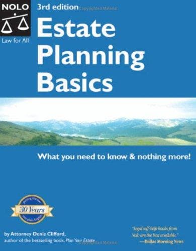 Cover of Estate planning basics by Denis Clifford