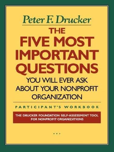 Cover of The Drucker Foundation self-assessment tool by Peter F. Drucker