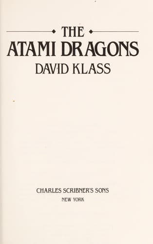 Cover of The Atami Dragons by David Klass