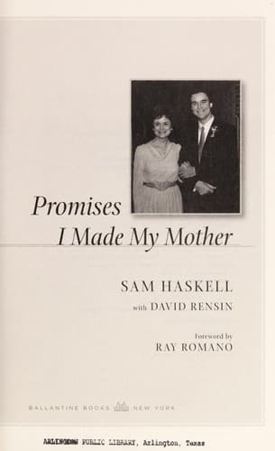 Cover of Promises I made my mother by Sam Haskell