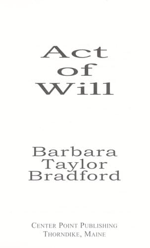 Cover of Act of will by Barbara Taylor Bradford