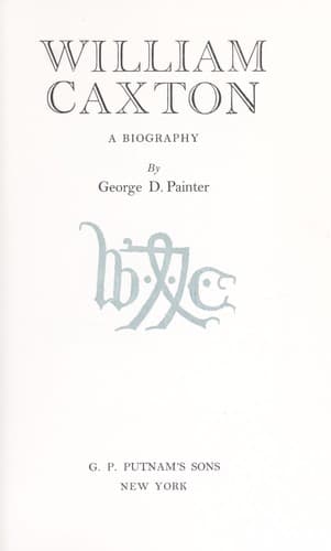 Cover of William Caxton by George Duncan Painter