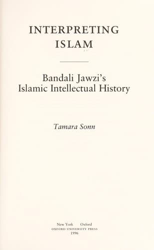 Cover of Interpreting Islam: Bandali Jawzī's Islamic intellectual history by Bandalī Jawzī