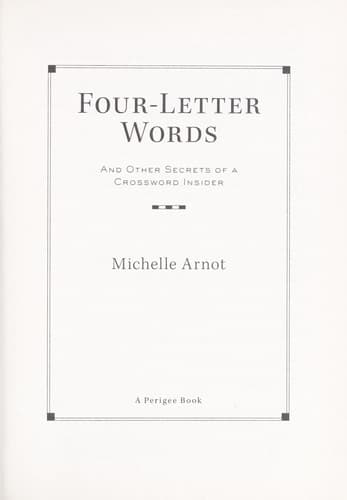 Cover of Four-letter words by Michelle Arnot