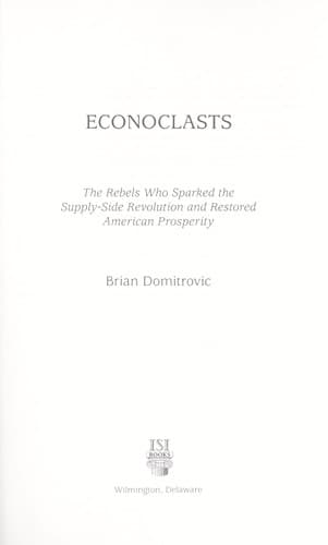 Cover of Econoclasts by Brian Domitrovic