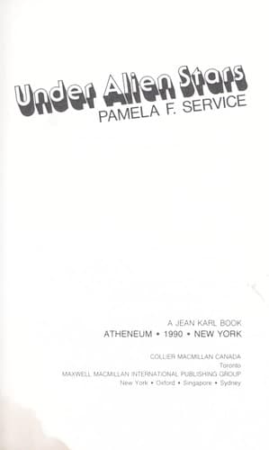 Cover of Under alien stars by Pamela F. Service
