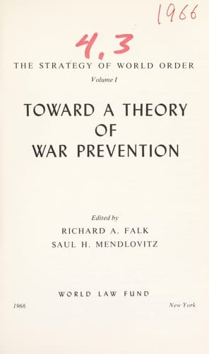 Cover of The strategy of world order by Falk, Richard A