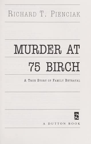Cover of Murder at 75 Birch by Richard T. Pienciak