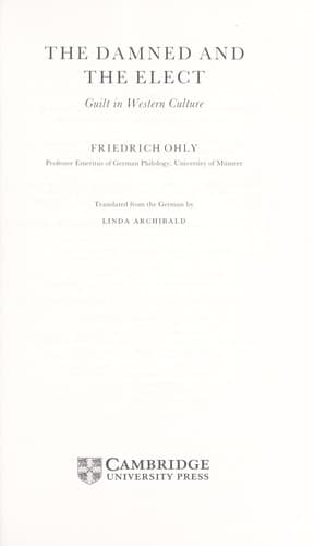 Cover of The damned and the elect by Friedrich Ohly