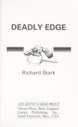 Cover of Deadly Edge (Violent World of Parker, No 6) by Donald E. Westlake