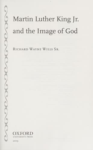 Cover of Martin Luther King, Jr. and the image of God by Richard W. Wills