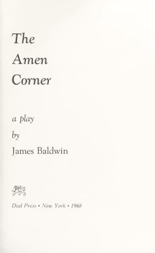 Cover of The Amen Corner by James Baldwin