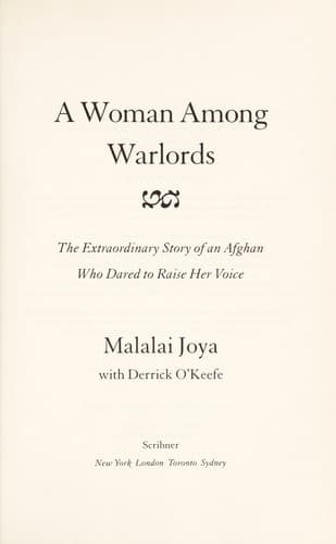 Cover of A woman among warlords by Malalai Joya