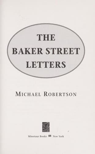 Cover of The Baker Street letters by Michael Robertson
