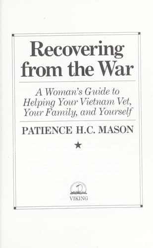Cover of Recovering from the war by Patience H. C. Mason