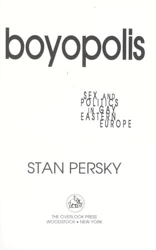Cover of Boyopolis by Stan Persky