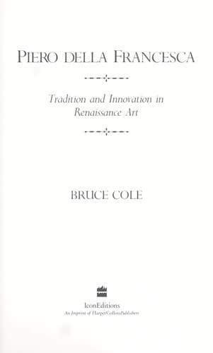Cover of Piero Della Francesca by Bruce Cole
