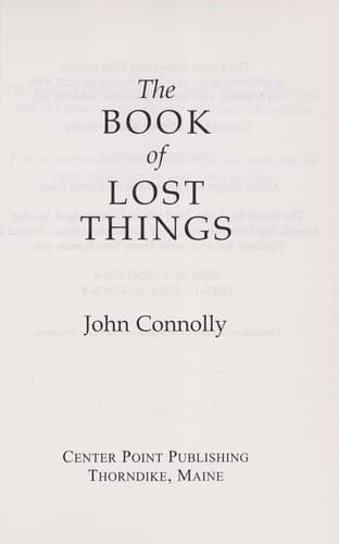 Cover of The Book of Lost Things by John Connolly