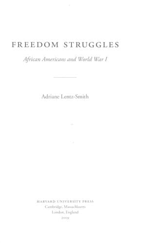 Cover of Freedom struggles by Adriane Danette Lentz-Smith