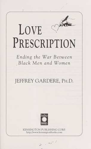 Cover of Love prescription by Jeffrey Roger Gardere