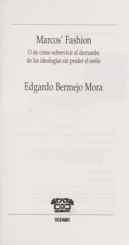 Cover of Marcos' fashion by Edgardo Bermejo Mora