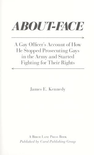 Cover of About face by James E. Kennedy
