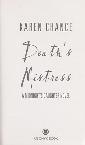 Cover of Death's Mistress by Karen Chance
